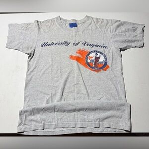Vintage single stitch University of Virginia Gray T-Shirt